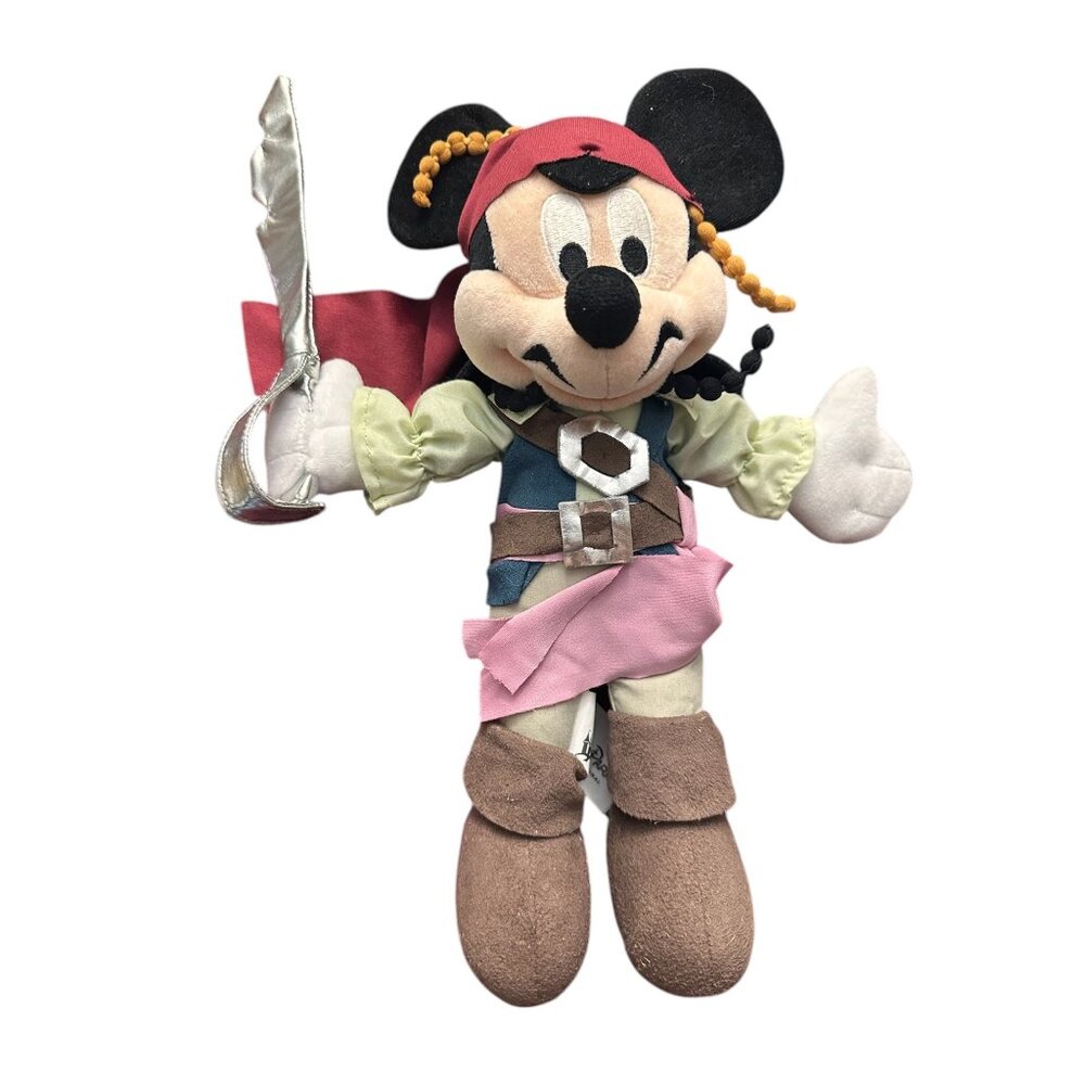 Disney Parks Mickey Mouse Pirate Jack Sparrow Plush Stuffed‎ Toy
